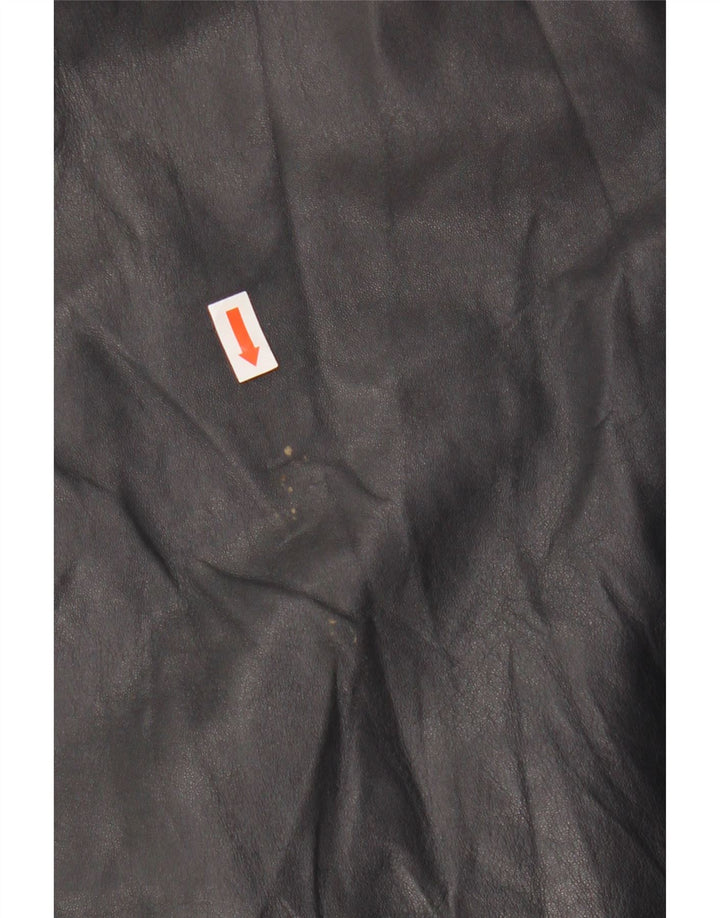 Женская кожаная куртка PER ME UK 22 2XL, черная кожа