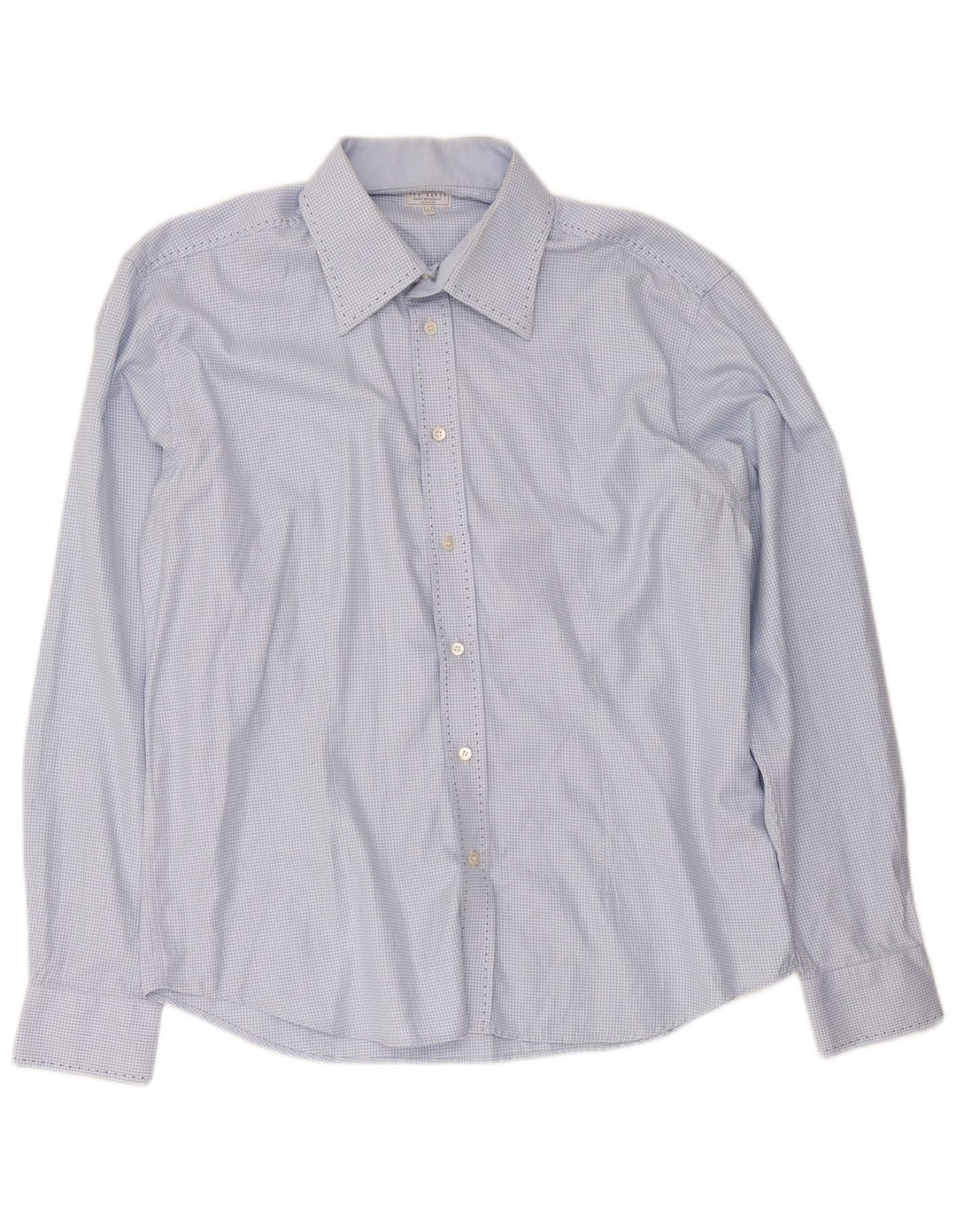 Мужская рубашка Ted Baker, размер 6, 2XL, синяя, хлопок с узором "гусиные лапки"
