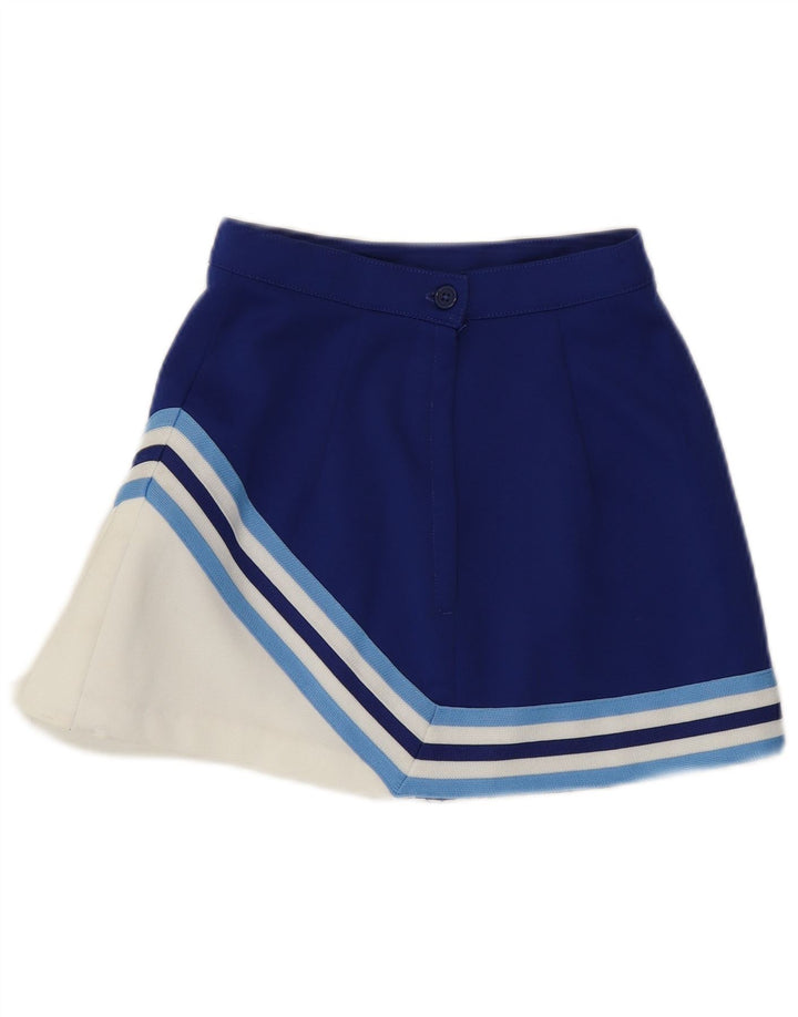 Женская теннисная юбка Varsity UK 8, маленькая синяя, полиэстер с цветными блоками