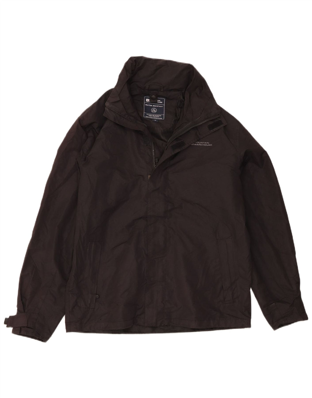 Мужская дождевик с капюшоном Mountain Warehouse UK 36, маленький черный полиэстер