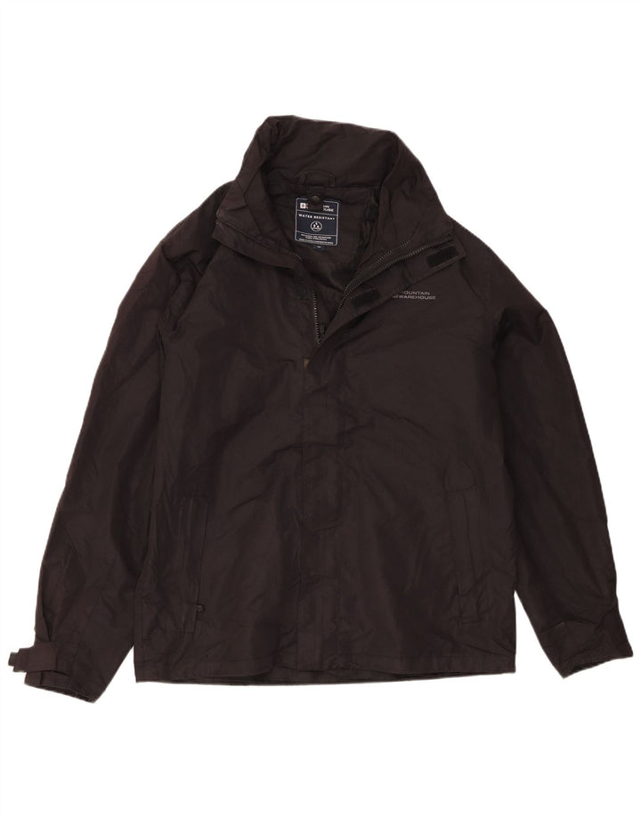 Мужская дождевик с капюшоном Mountain Warehouse UK 36, маленький черный полиэстер