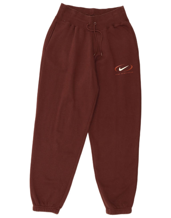 Женские спортивные брюки для бега Nike UK 10, маленькие коричневые хлопковые брюки