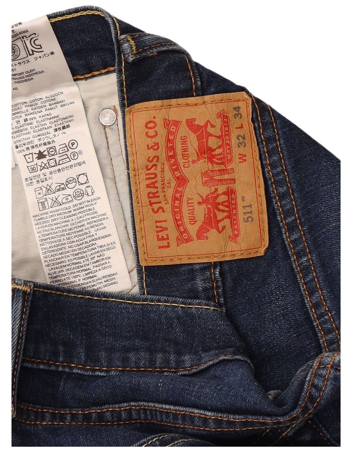 Мужские джинсы Levi's Slim 511 W32 L26 синие, хлопок