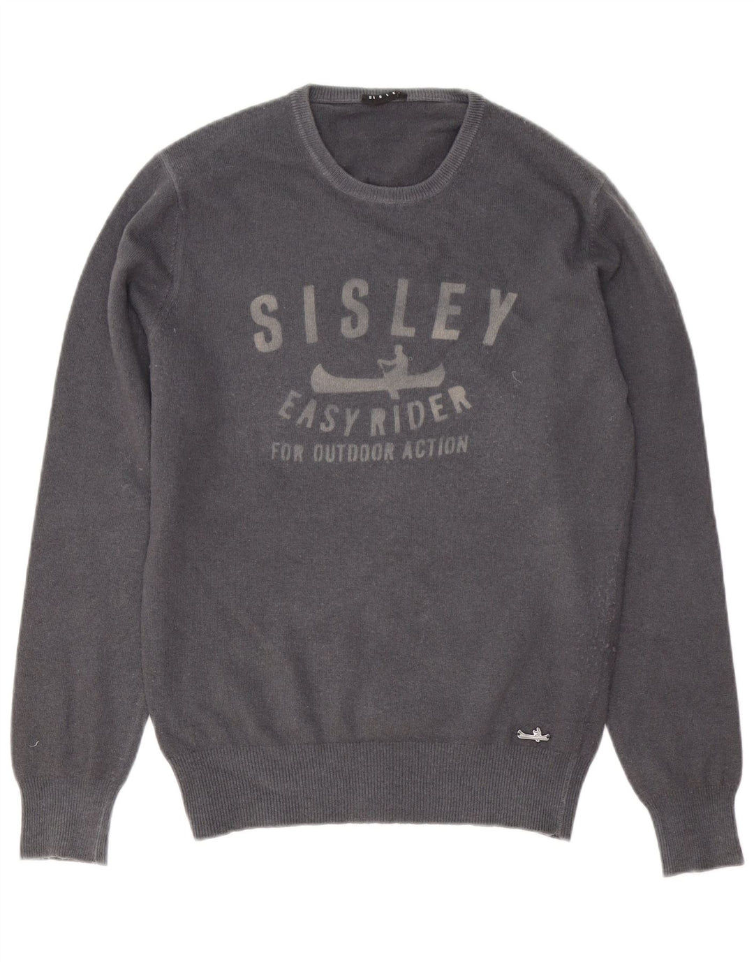 Мужской джемпер с круглым вырезом Sisley, средний серый