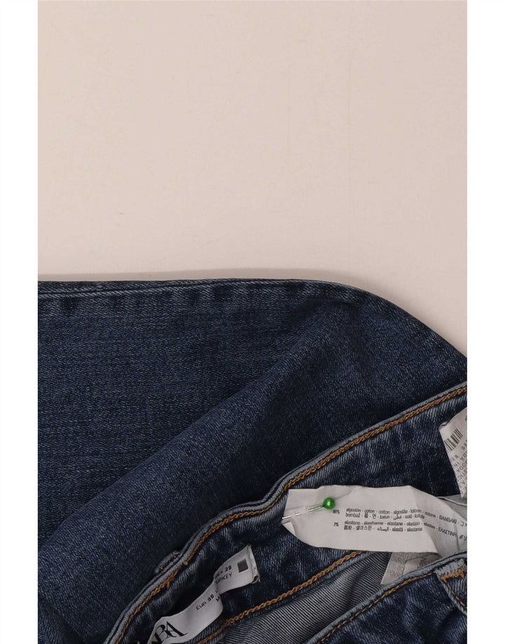 Женские расклешенные джинсы Zara EU 38, маленькие W28 L32, синие, хлопок