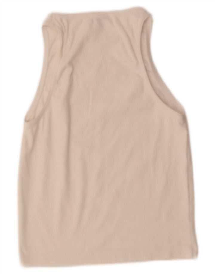 ZARA Womens Crop Vest Top UK 12 Medium Off White