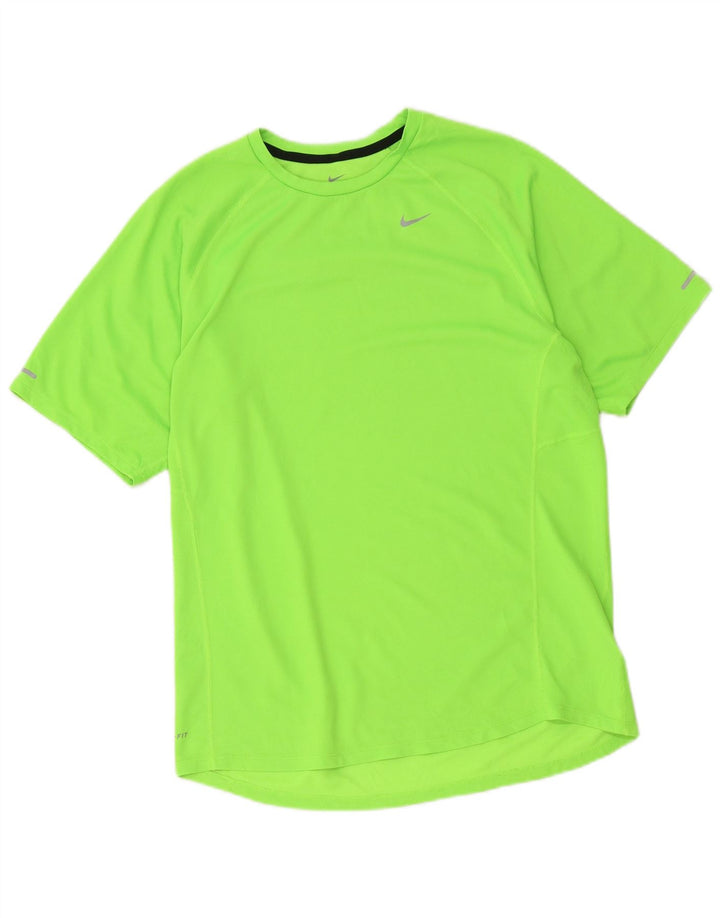 Мужская футболка Nike Dri Fit, большой зеленый полиэстер