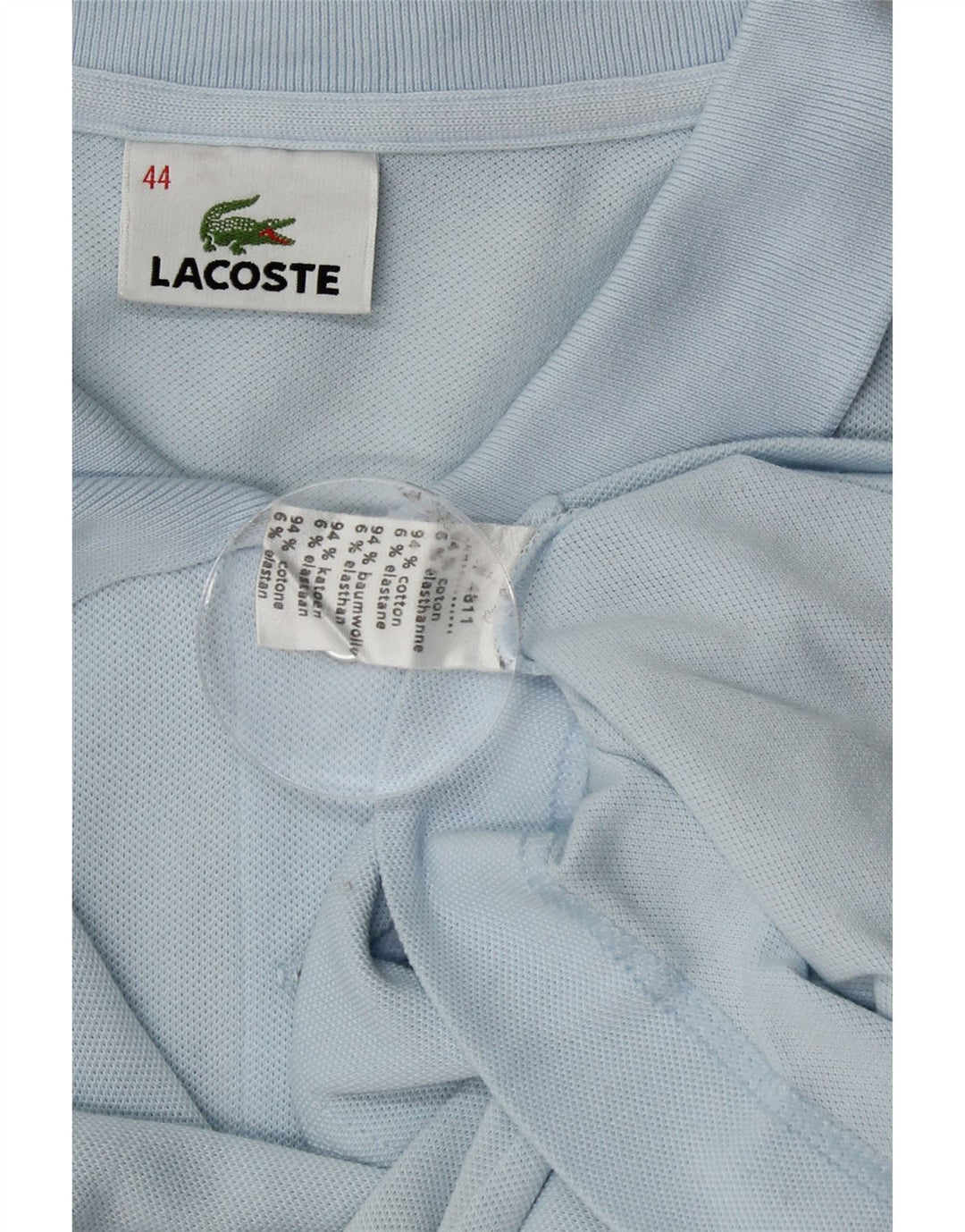 LACOSTE Womens Polo Shirt Size 44 Large Blue Cotton Vintage Lacoste and Second-Hand Lacoste from Messina Hembry 