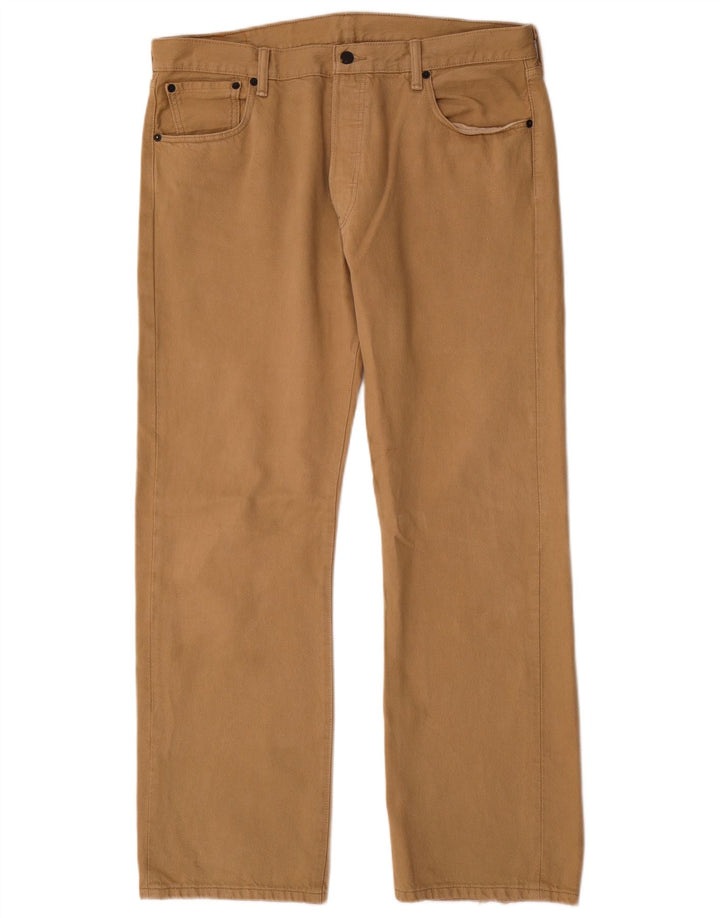 Мужские прямые джинсы Levi's 501 W36 L30, бежевый хлопок