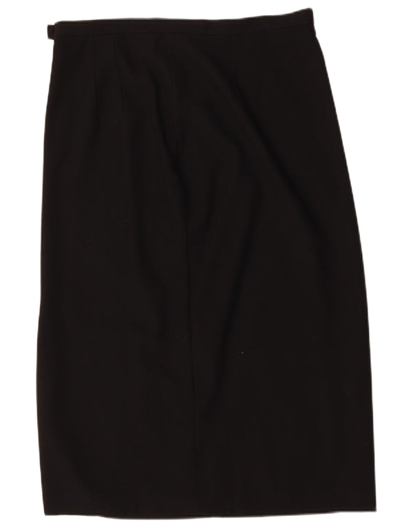 Женская прямая юбка миди Marks & Spencer UK 18 XL W32, новая черная шерсть