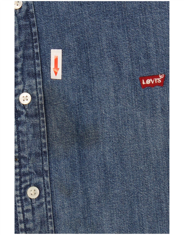 Мужская джинсовая рубашка Levi's XL, синяя, хлопок