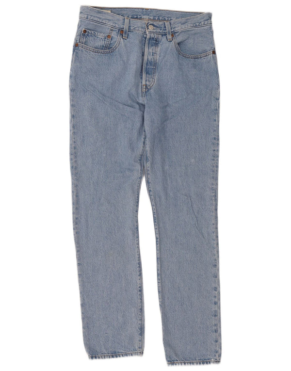 Женские прямые джинсы Levi's 501 с высокой талией W30 L32, синий хлопок