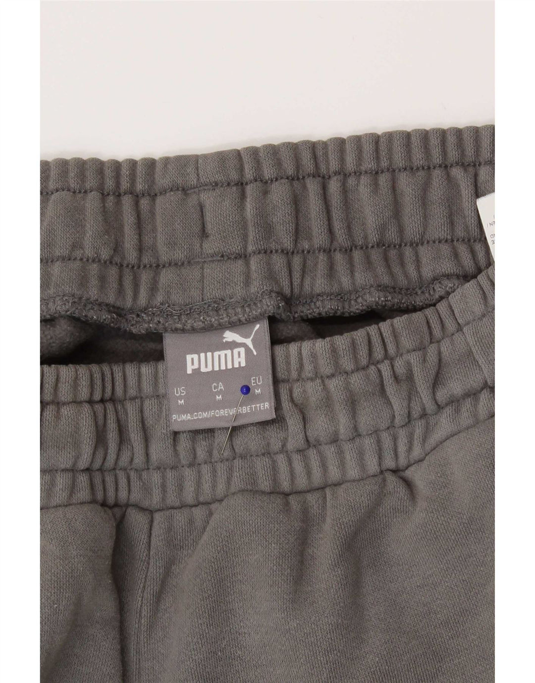 Мужские спортивные брюки Puma, джоггеры среднего серого цвета, хлопок с цветными блоками
