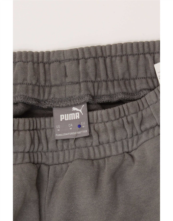 Мужские спортивные брюки Puma, джоггеры среднего серого цвета, хлопок с цветными блоками