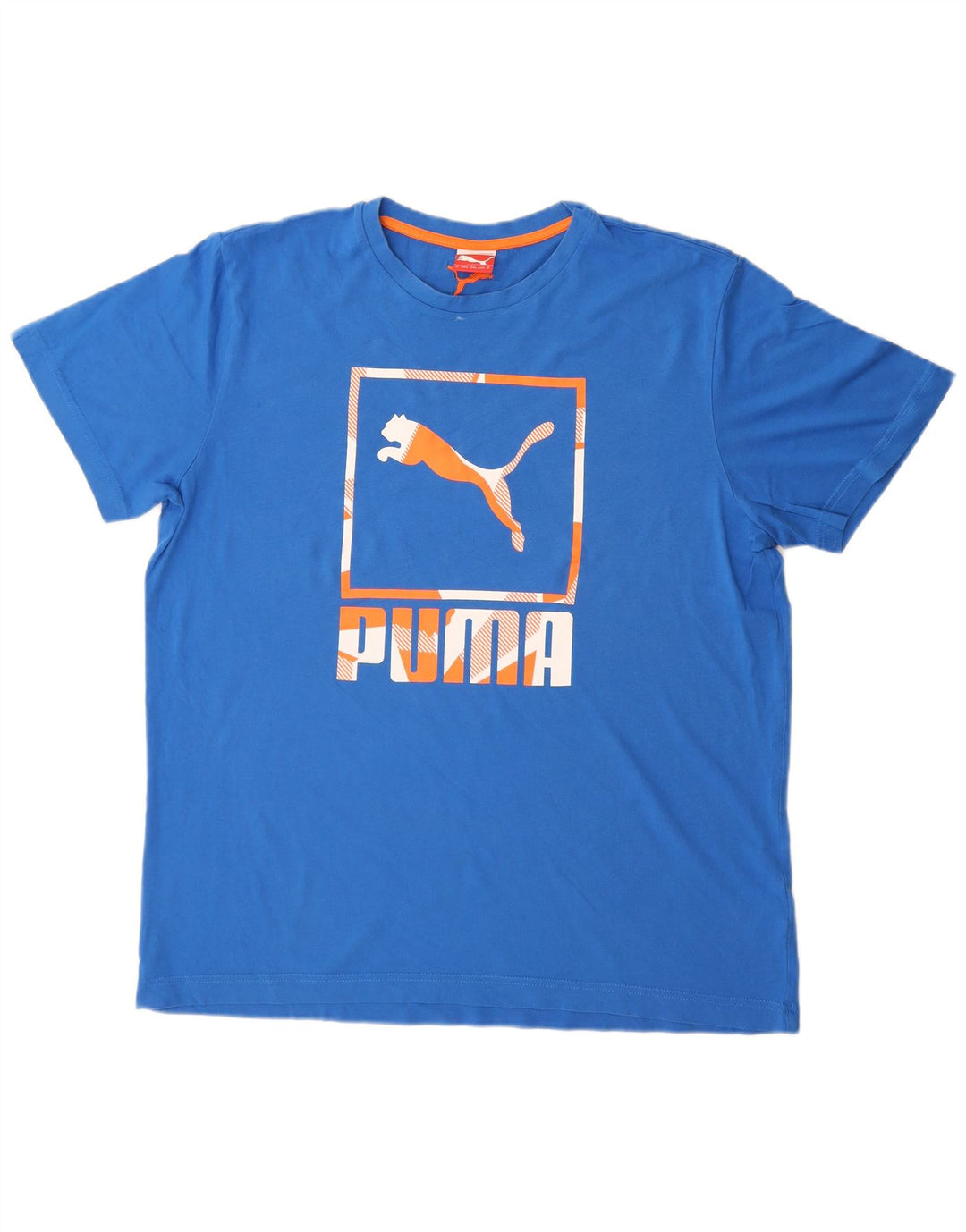 Мужская футболка с рисунком Puma Top XL, синяя, хлопок