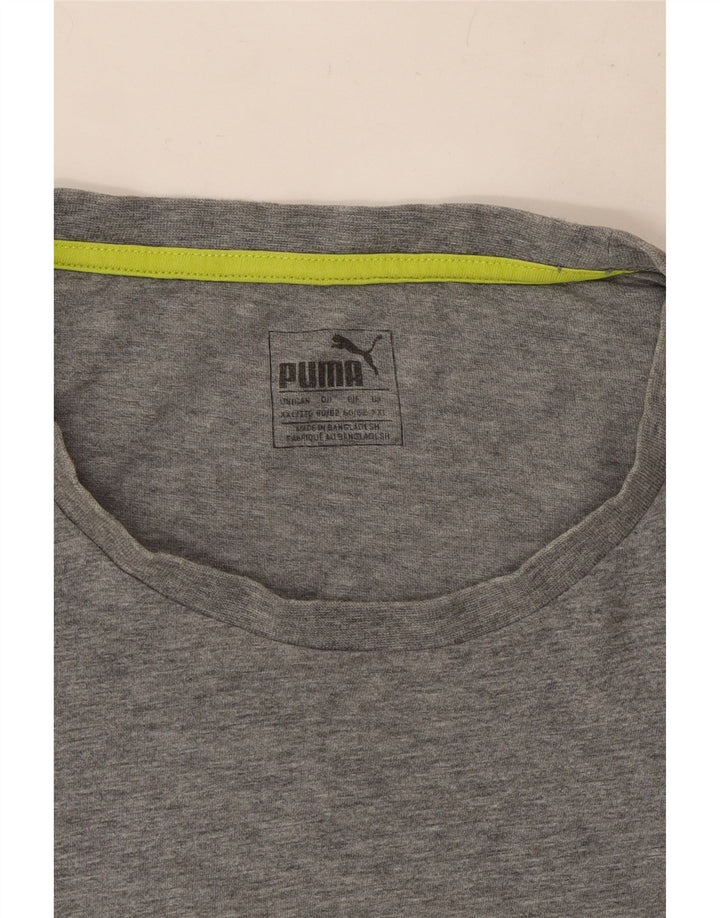 Мужская футболка с рисунком Puma 2XL серая в крапинку