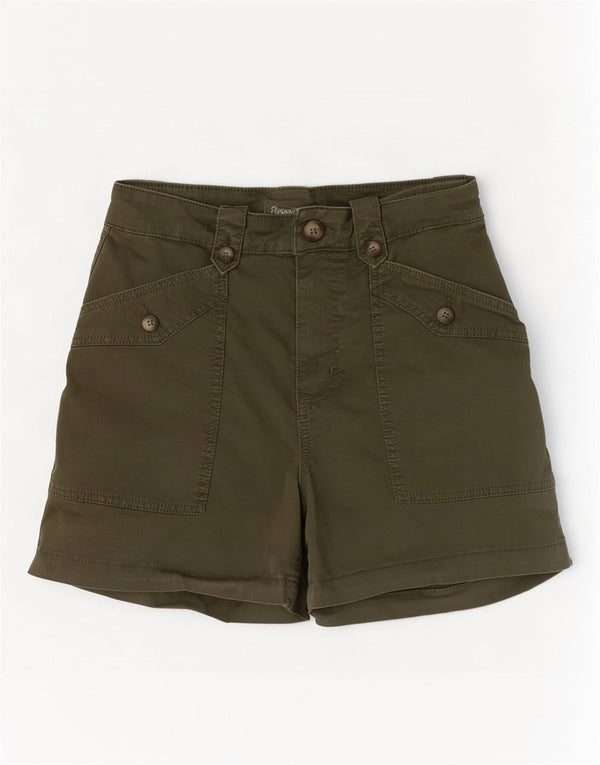 Женские шорты чинос с высокой талией MINT VELVET UK 10, маленькие W28, хлопок цвета хаки