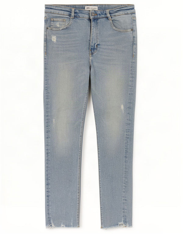 Женские потертые джинсы скинни Zara EU 40 Medium W30 L27 Синие