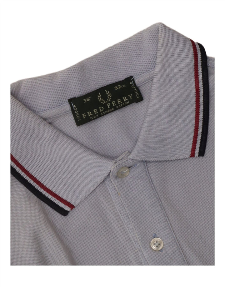 Мужская рубашка-поло Fred Perry, маленькая синяя, хлопок