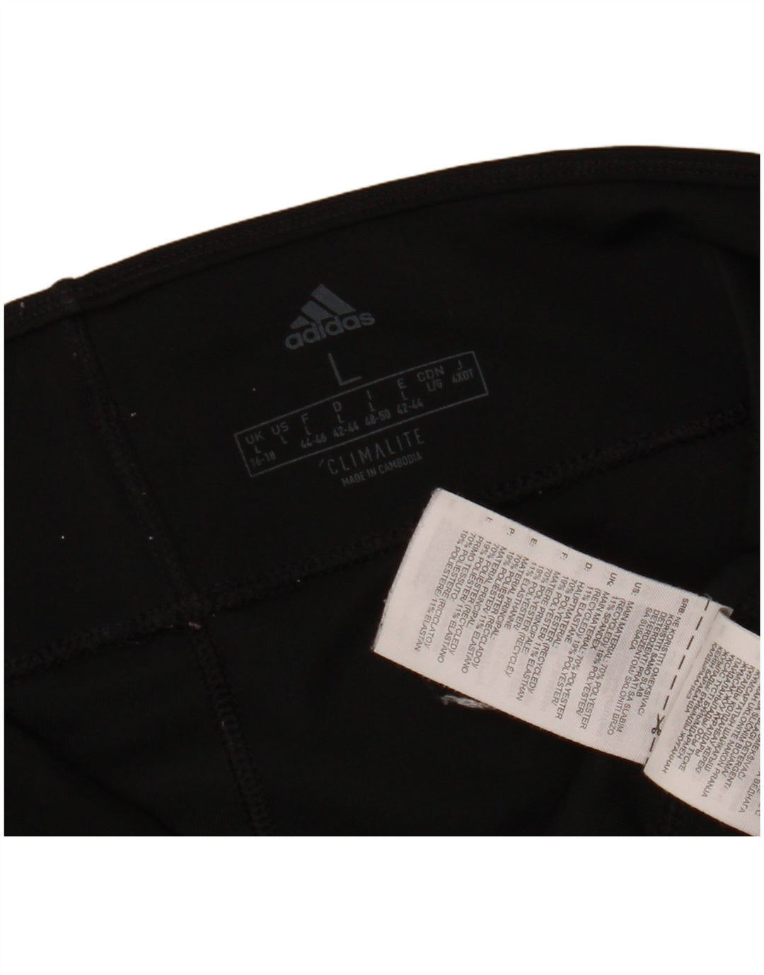 Женские леггинсы-капри Adidas Climalite UK 16/18, большой черный полиэстер