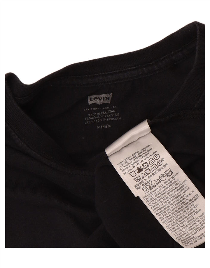 Женский укороченный топ Levi's с длинным рукавом UK 14, средний темно-синий, хлопок