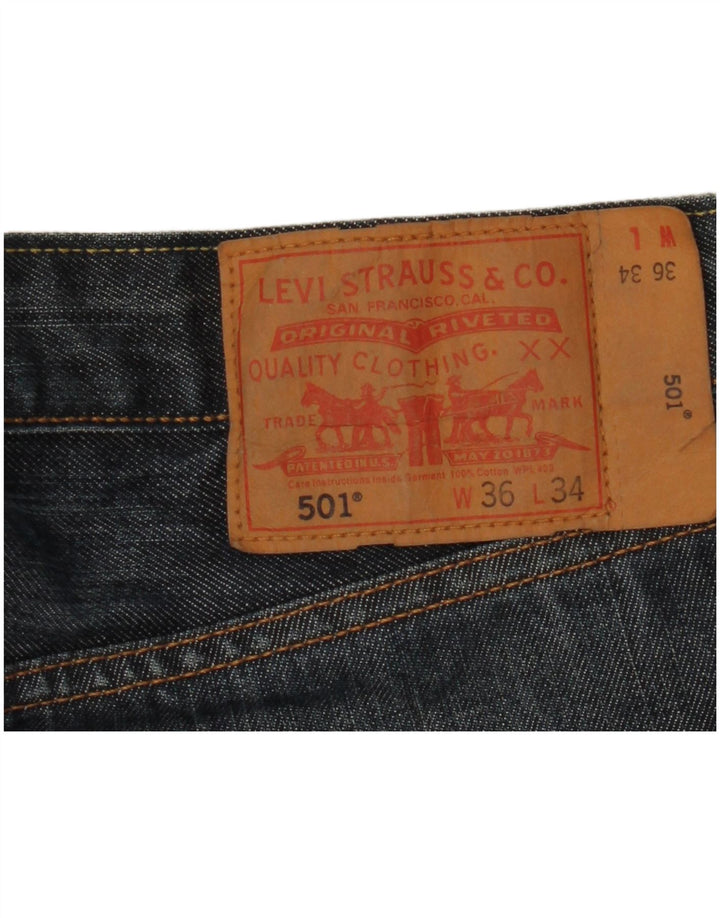 Мужские прямые джинсы Levi's 501 W36 L27 синие