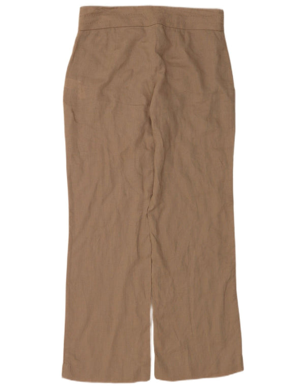Женские прямые брюки Zara Medium W28 L29, бежевый лен