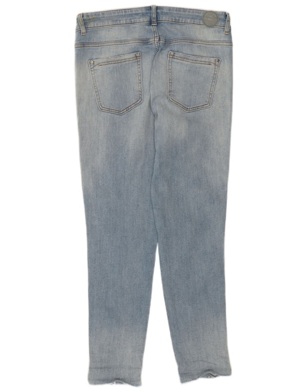 Женские потертые джинсы скинни Zara EU 38, маленькие W28 L26, синие, хлопок