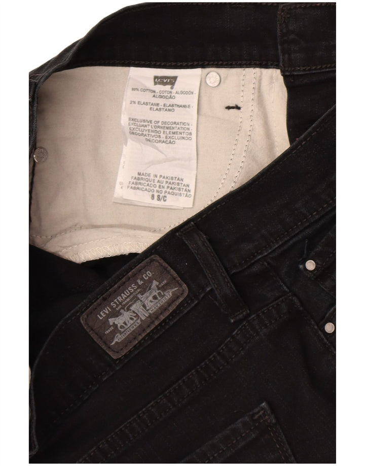 Женские утягивающие джинсы Levi's 512 Bootcut США 8, средние W27 L28, черный хлопок