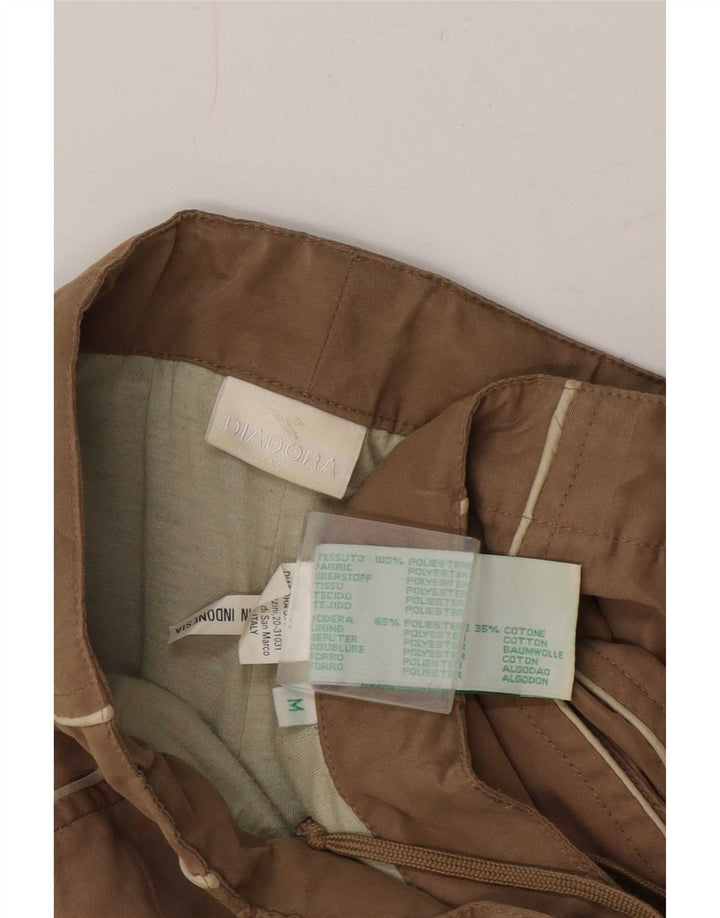 Мужские прямые повседневные брюки Diadora Medium W32 L31 бежевого цвета из полиэстера