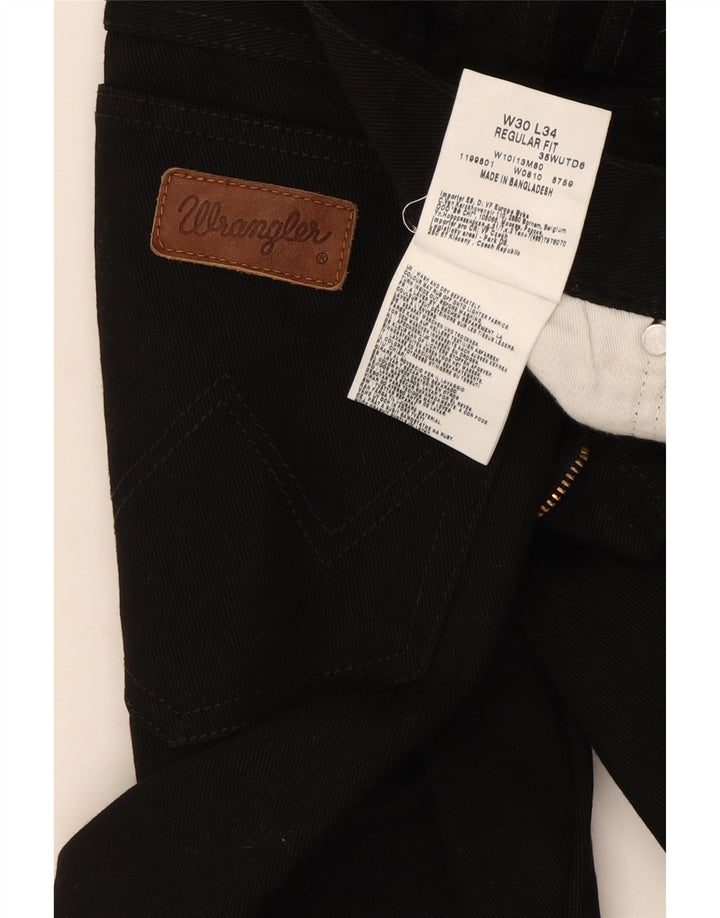 Мужские прямые джинсы Wrangler W30 L31, черный хлопок