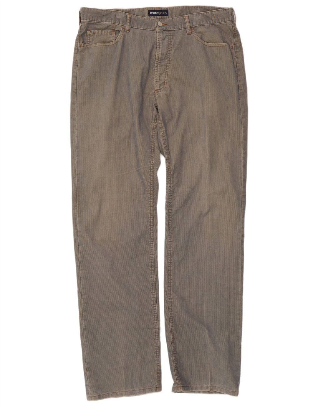 Мужские прямые вельветовые брюки Cerruti W38 L34 синие, полиэстер