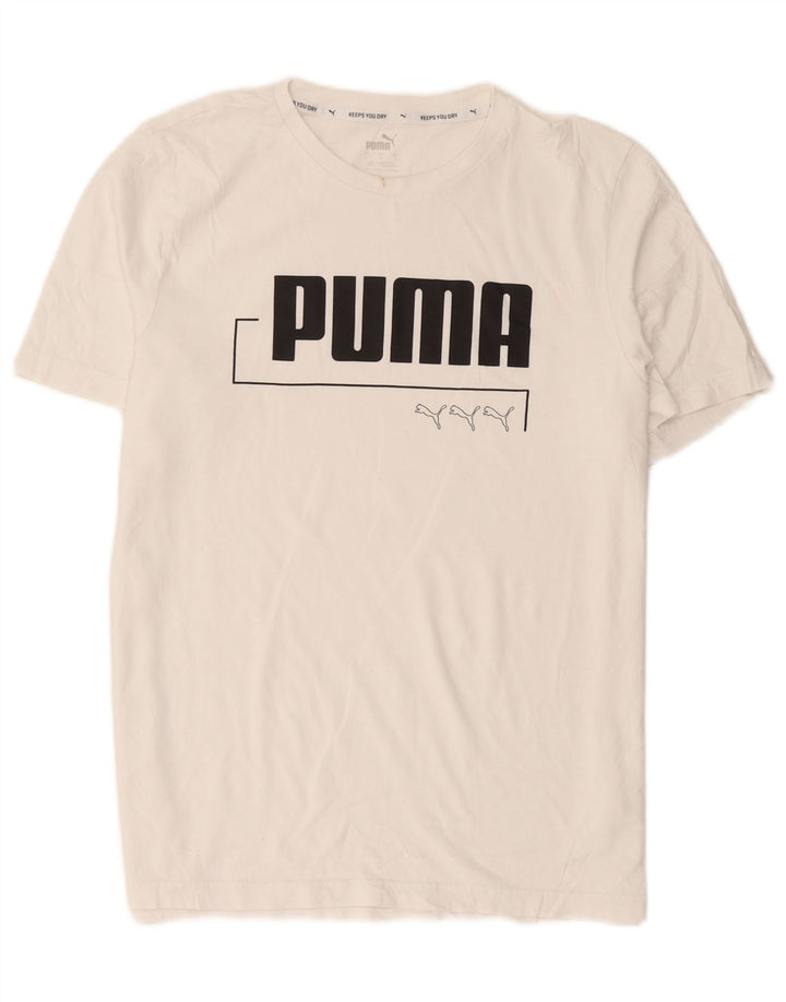 Мужская футболка с рисунком Puma, большой белый хлопок