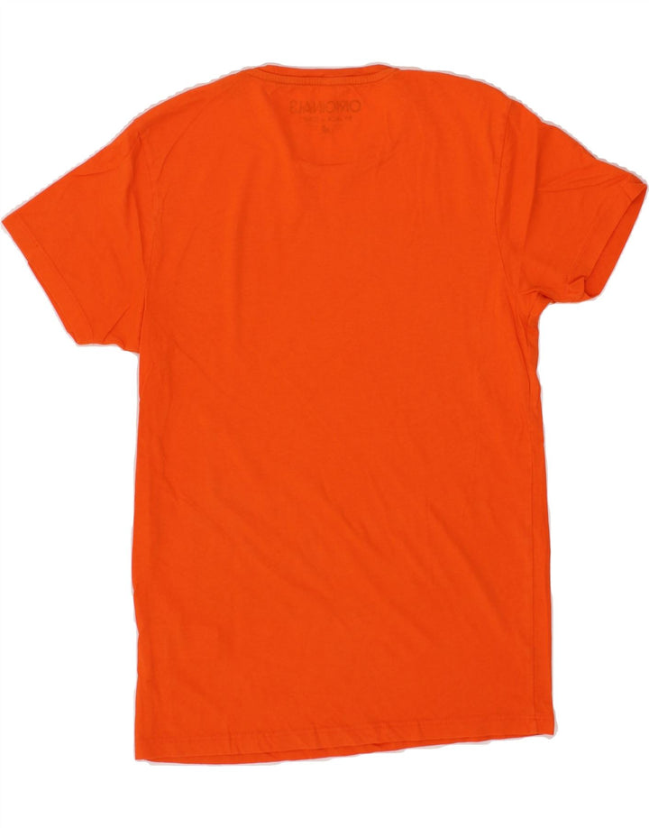 JACK & JONES Mens Graphic T-Shirt Top Medium Orange Cotton Vintage Jack & Jones and Second-Hand Jack & Jones from Messina Hembry 