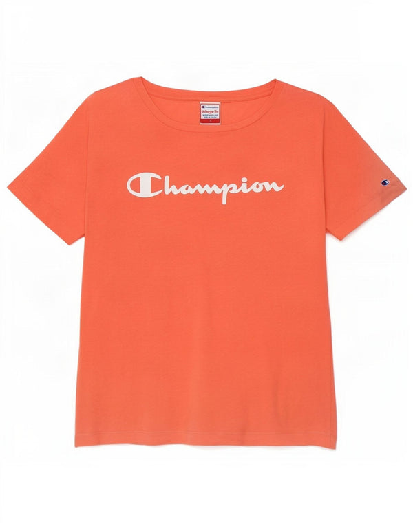 Женская футболка с рисунком Champion Heritage Fit Top UK 8, маленькая розовая