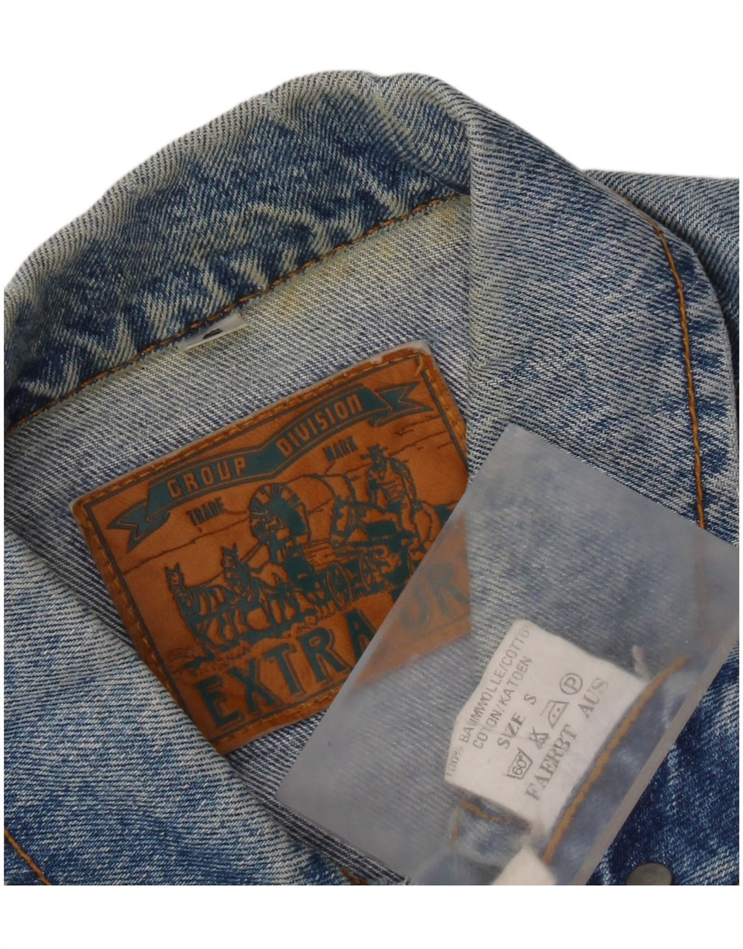 Винтажная мужская джинсовая куртка UK 36, маленькая синяя хлопковая