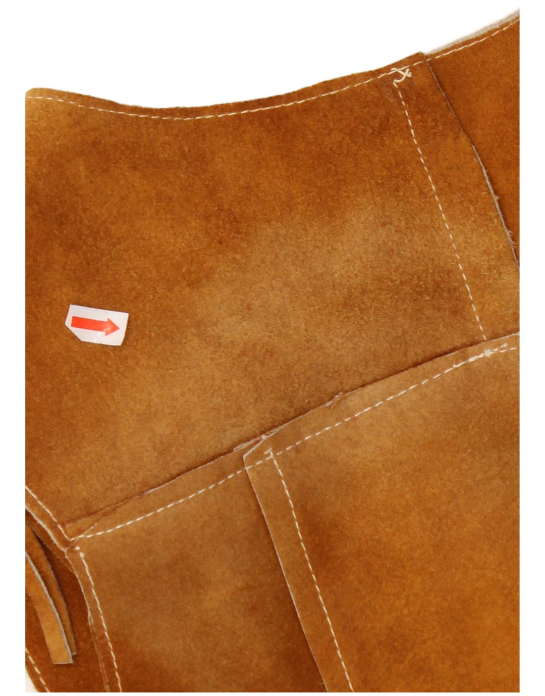 ВИНТАЖНЫЙ женский замшевый жилет UK 10, маленький коричневый