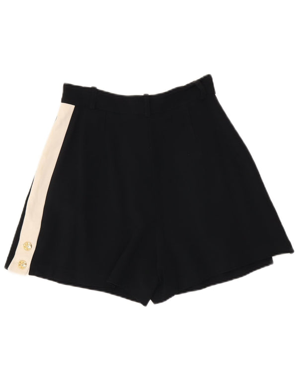 Elisabetta Franchi Womens High Waist Casual Shorts IT 42 Medium W28 Black
