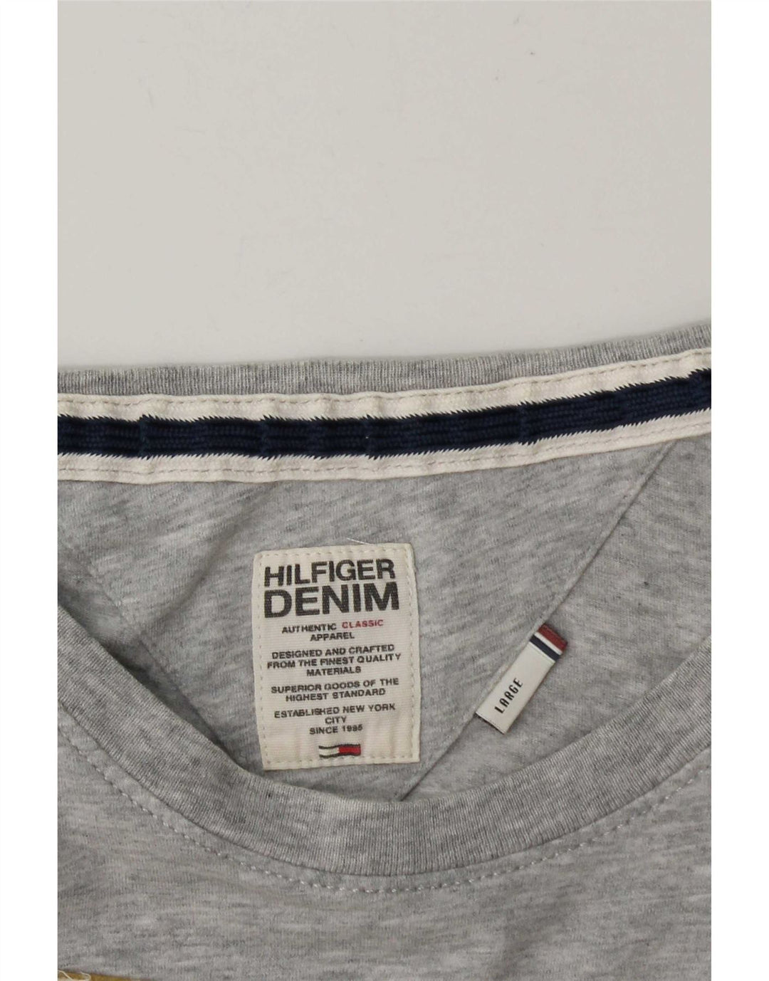 Мужская футболка с рисунком Tommy Hilfiger, большая серая
