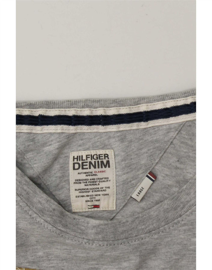 Мужская футболка с рисунком Tommy Hilfiger, большая серая