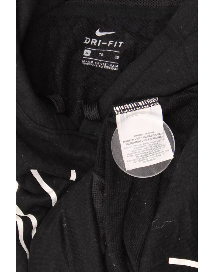 Женский джемпер с капюшоном Nike Oversized с рисунком UK 18 XL, черный полиэстер