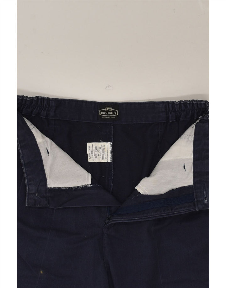 LEE Womens Tapered Chino Trousers US 12 Large W28 L30 Navy Blue Cotton | Vintage Lee | Thrift | Second-Hand Lee | Used Clothing | Messina Hembry 