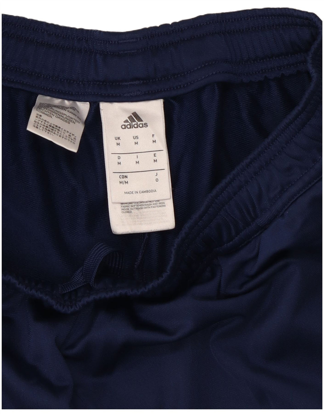 Мужские спортивные брюки Adidas среднего размера, темно-синие, полиэстер