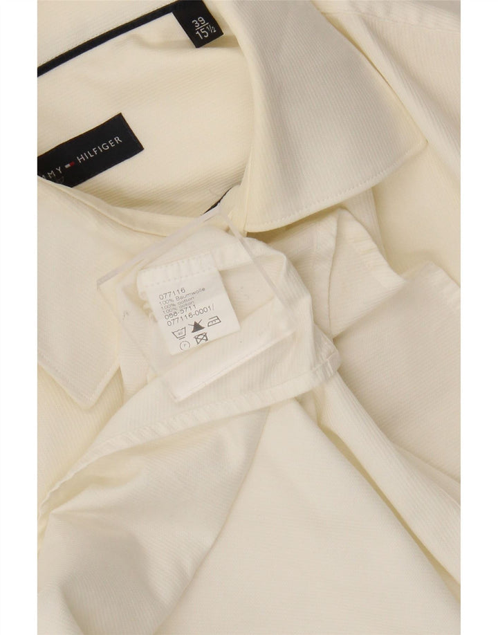 Мужская рубашка Tommy Hilfiger, размер 39, 15, 1/2, средний, белый, хлопок