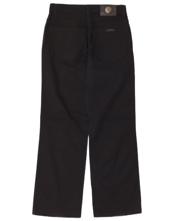 Trussardi Женские прямые повседневные брюки IT 44 Medium W28 L28 Черный хлопок