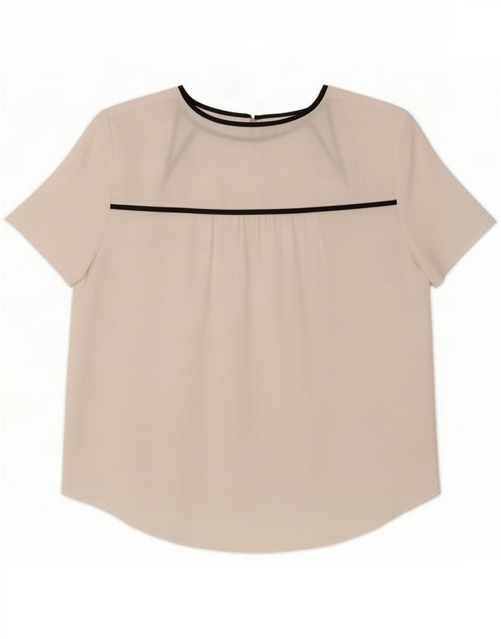 Женская блузка Armani Exchange Top UK 14, средний белый полиэстер с цветными блоками