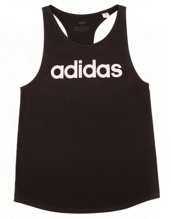 Женский жилет с рисунком Adidas Top UK 10, маленький черный хлопок