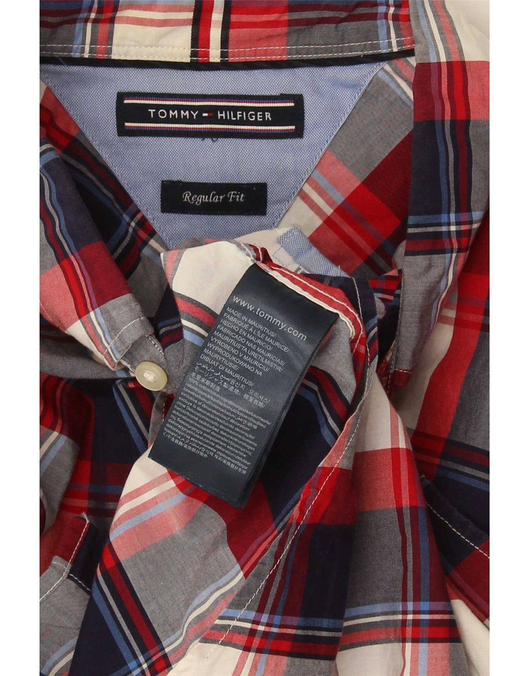 Мужская рубашка обычного кроя Tommy Hilfiger, средний разноцветный хлопок в клетку