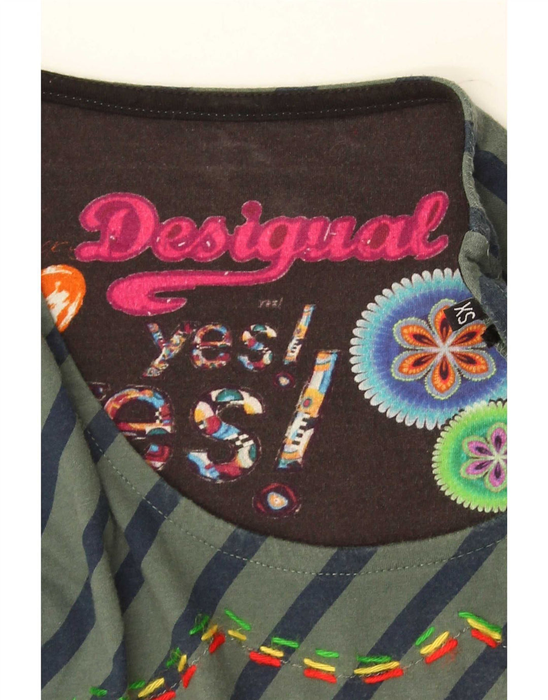 Женская туника с длинным рукавом Desigual UK 6 XS Разноцветный пэчворк