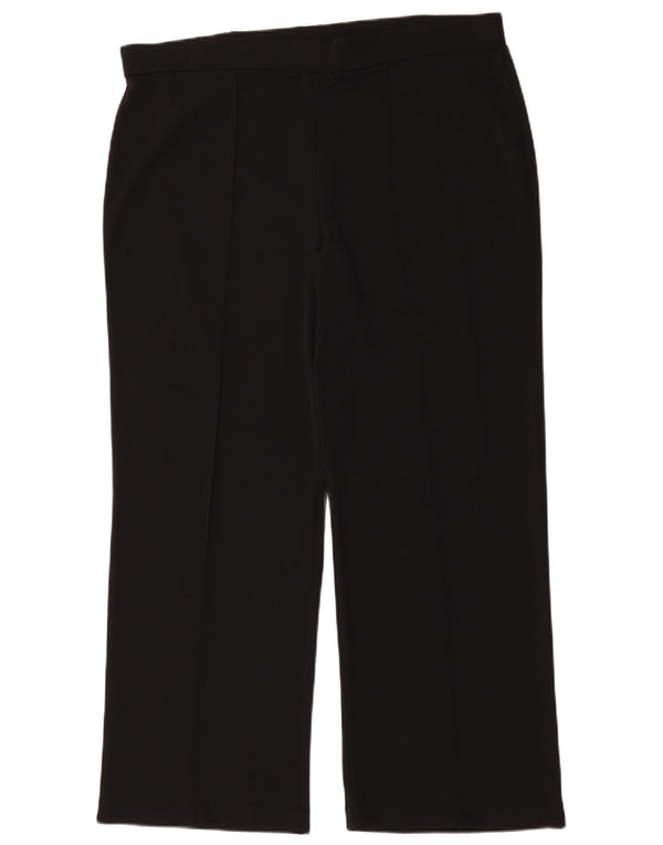 Marks & Spencer Womens Wide Leg Casual Trousers UK 20 2XL W40 L29 Black